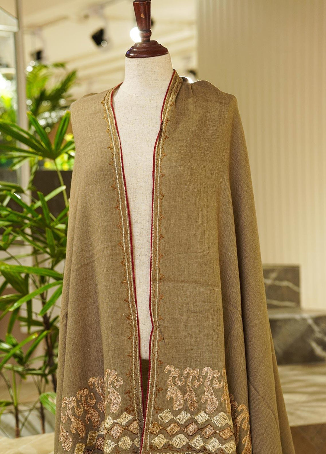 Sanaulla Exclusive Range  Pashmina  Shawls MIR-22 Off White - Pashmina Shawls