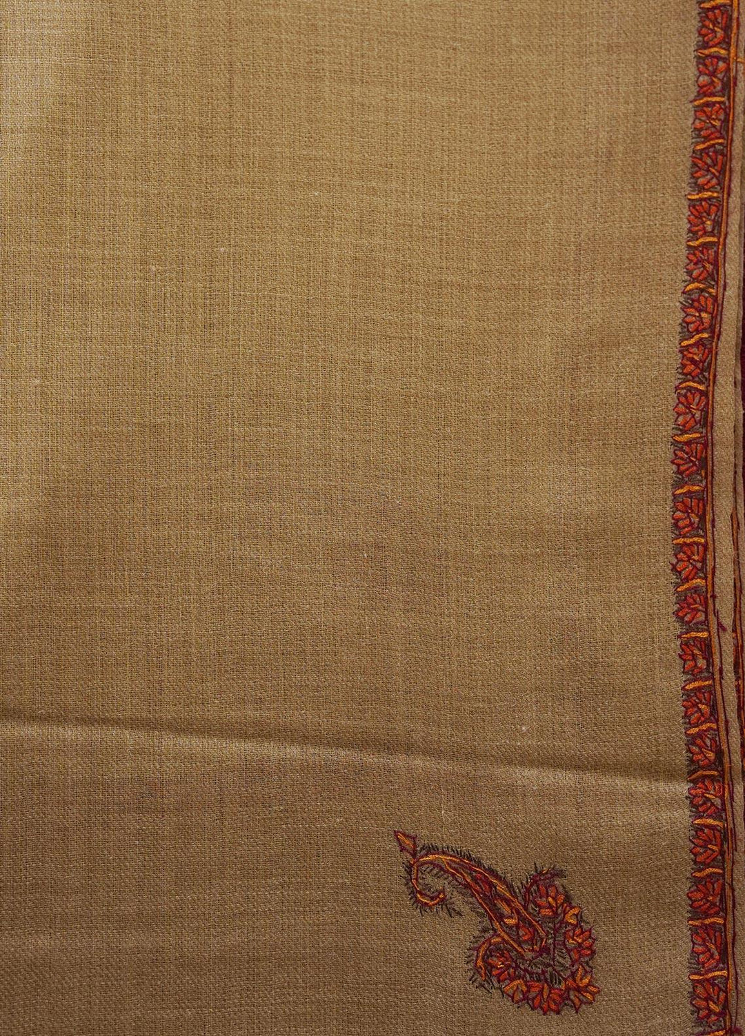 Sanaulla Exclusive Range  Pashmina  Shawls MIR-26 Brown 6 - Pashmina Shawls