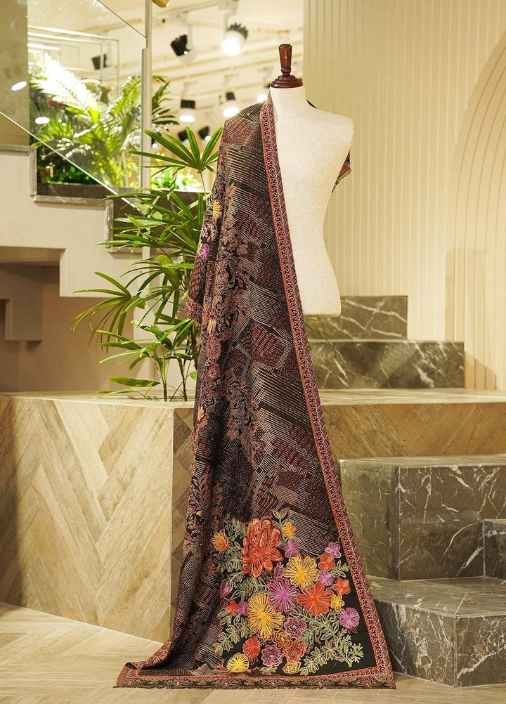 Sanaulla Exclusive Range  Pashmina  Shawls MIR-37 Black 1 - Pashmina Shawls