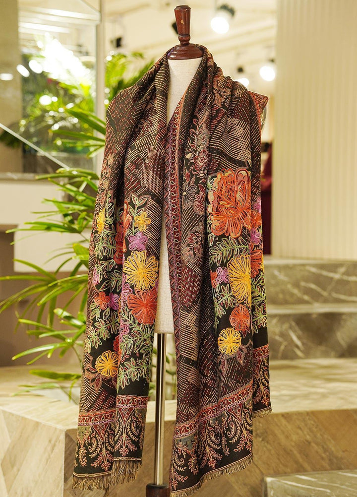 Sanaulla Exclusive Range  Pashmina  Shawls MIR-37 Black 1 - Pashmina Shawls