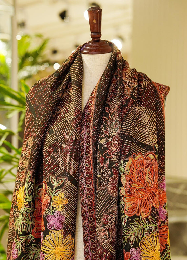 Sanaulla Exclusive Range  Pashmina  Shawls MIR-37 Black 1 - Pashmina Shawls