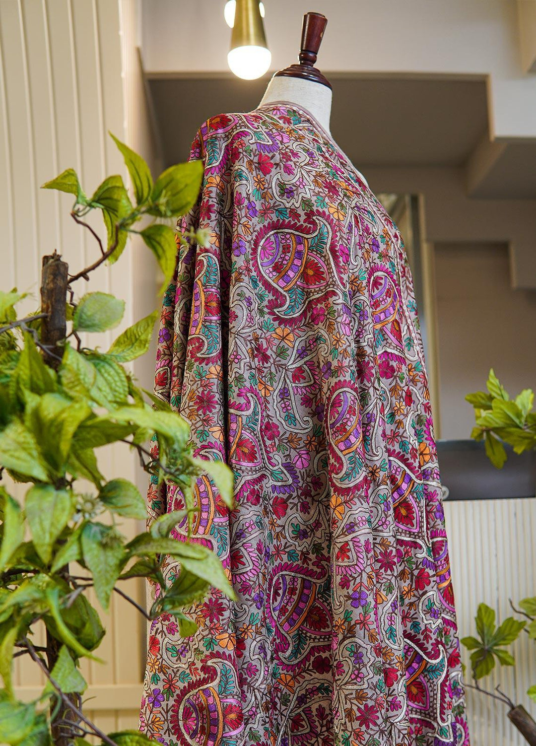 Sanaulla Exclusive Range  Pashmina  Shawls MIR-44 Brown 1 - Pashmina Shawls