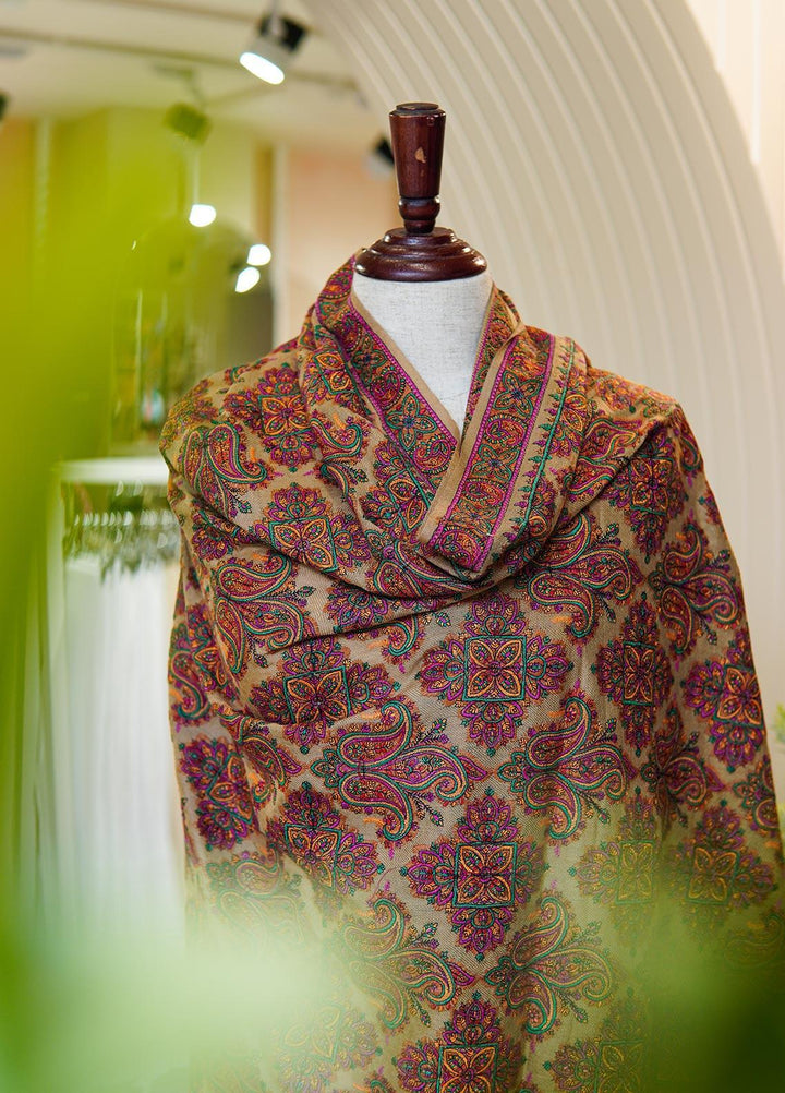 Sanaulla Exclusive Range  Pashmina  Shawls MIR-45 Fawn 2 - Pashmina Shawls