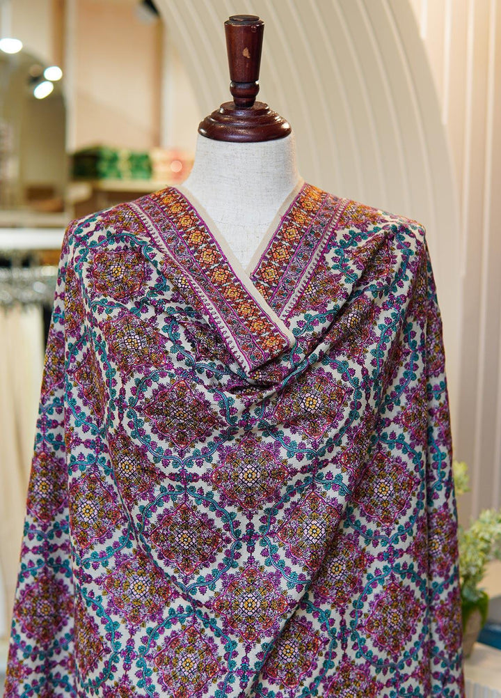 Sanaulla Exclusive Range  Pashmina  Shawls MIR-45 Fawn 3 - Pashmina Shawls