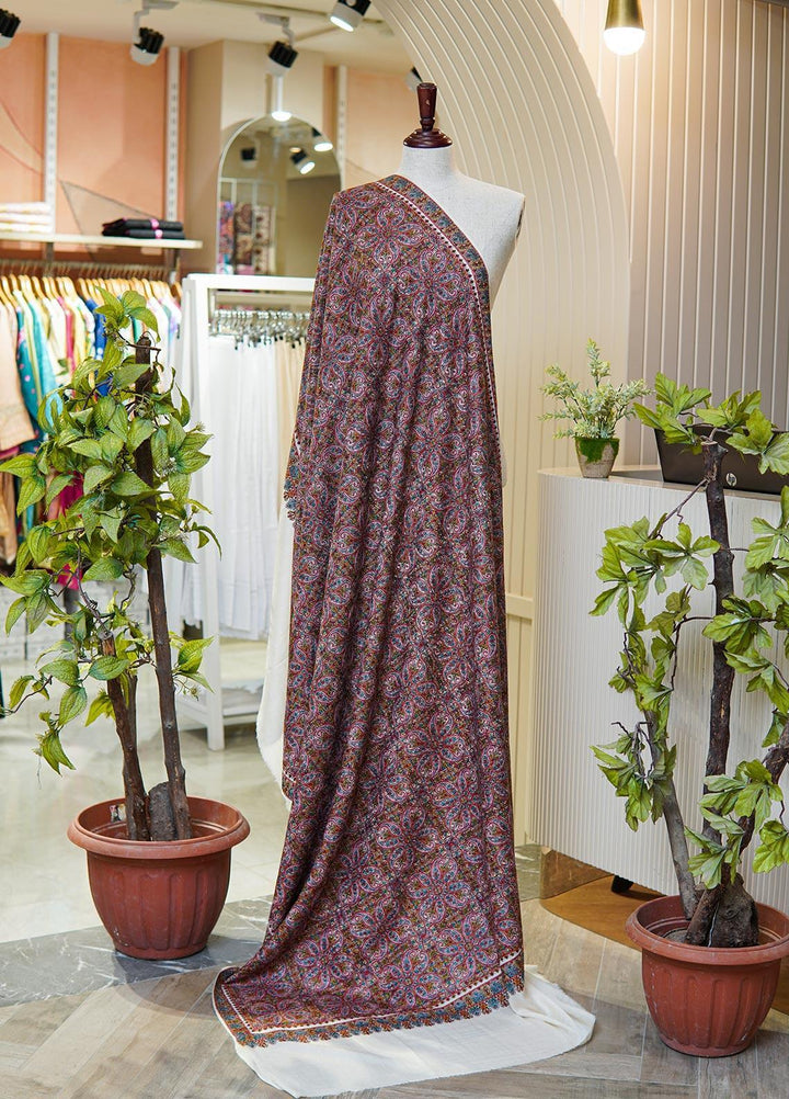 Sanaulla Exclusive Range  Pashmina  Shawls MIR-45 Off White 1 - Pashmina Shawls