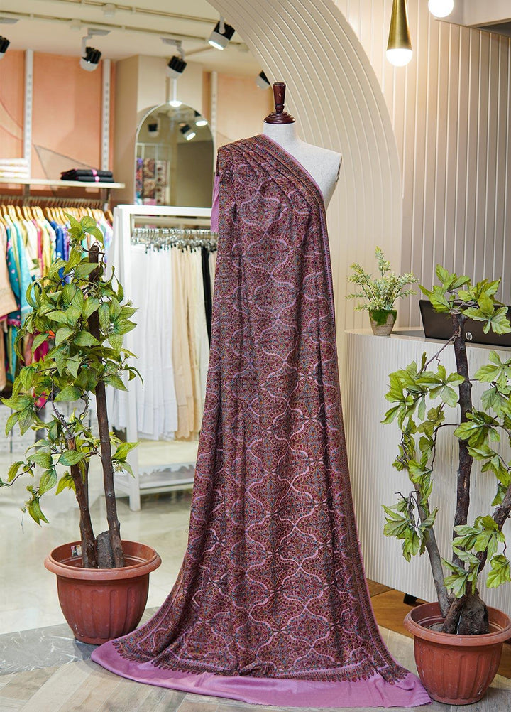 Sanaulla Exclusive Range  Pashmina  Shawls MIR-45 Pink - Pashmina Shawls