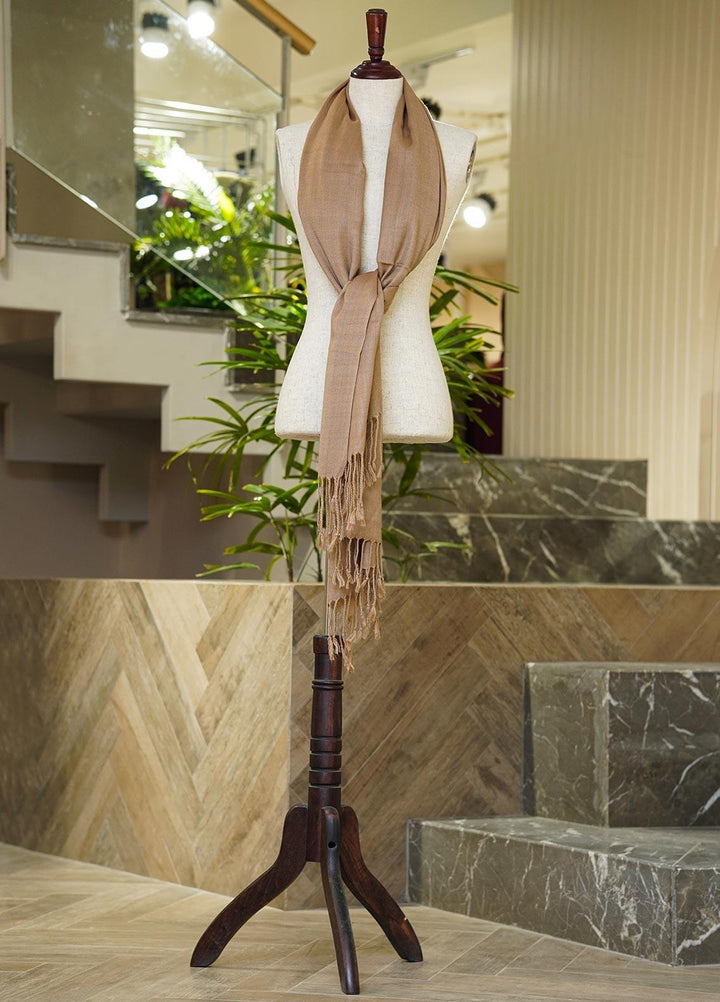 Sanaulla Exclusive Range  Pashmina  Shawls MIR-54 Brown2 - Pashmina Shawls