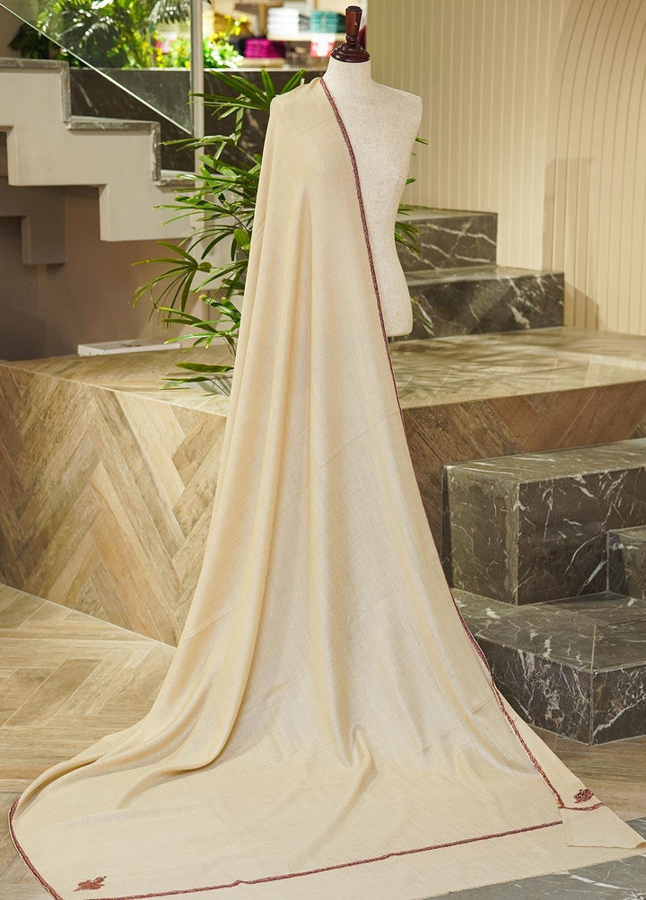 Sanaulla Exclusive Range  Pashmina  Shawls MIR-857 Fawn - Pashmina Shawls