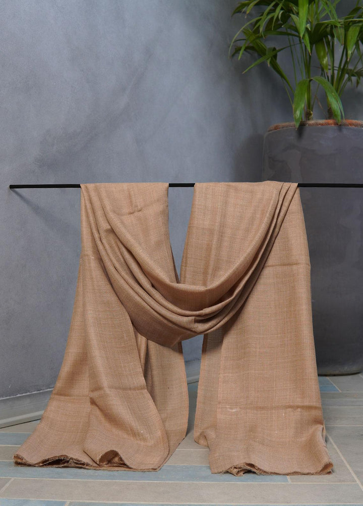 Sanaulla Exclusive Range  Pashmina  Shawls SU22PS-2 MIR-42 Fawn-1 - Pashmina Shawls