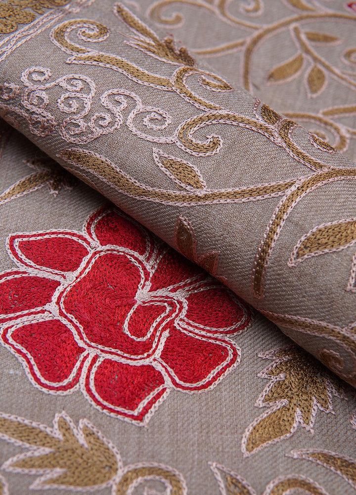 Sanaulla Exclusive Range  Pashmina  Shawls SU22PS-2 MIR-12 Fawn - Pashmina Shawls