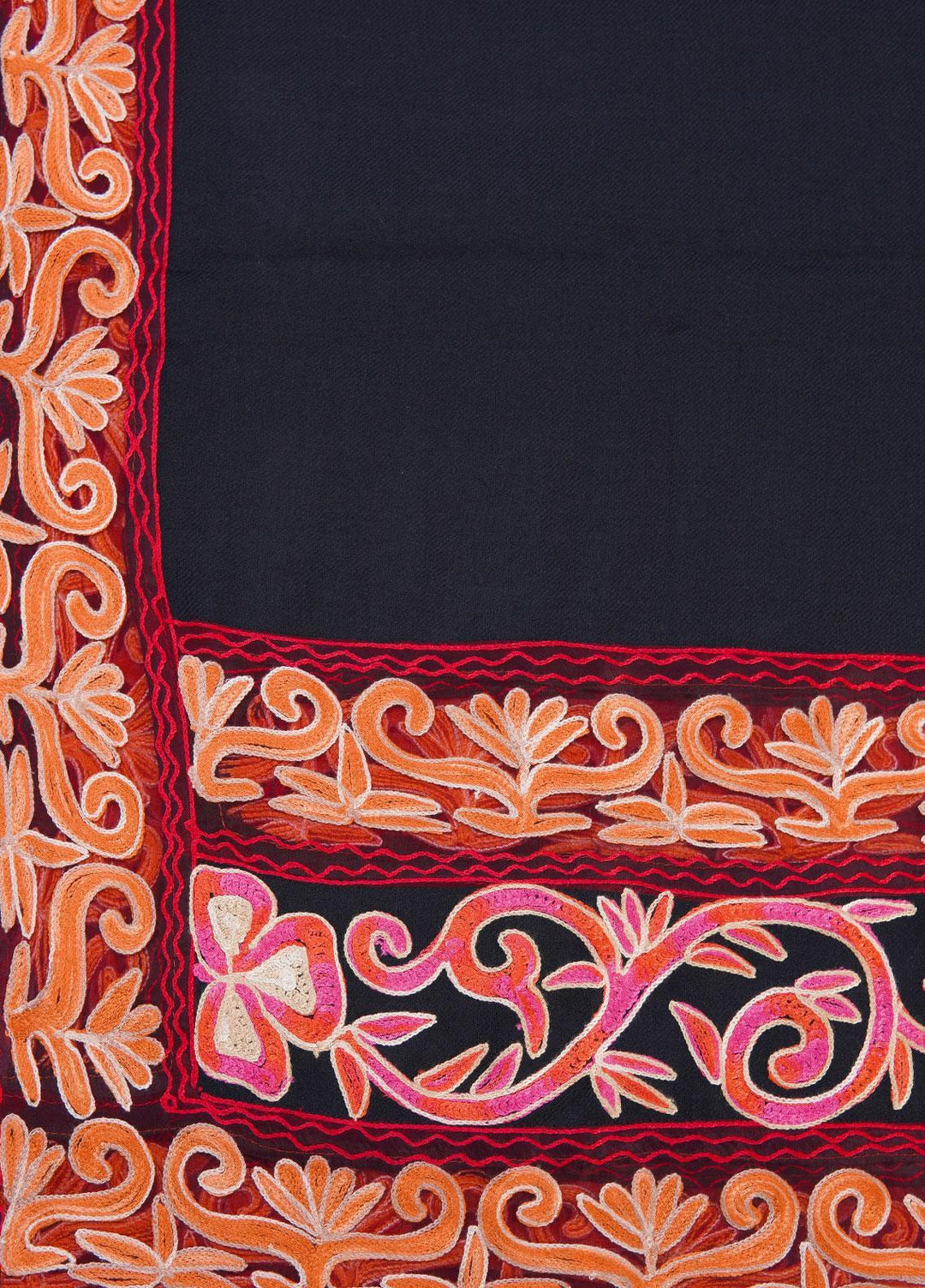 Sanaulla Exclusive Range  Pashmina  Shawls SU22PS-2 AKP-637-Black-3 - Pashmina Shawls