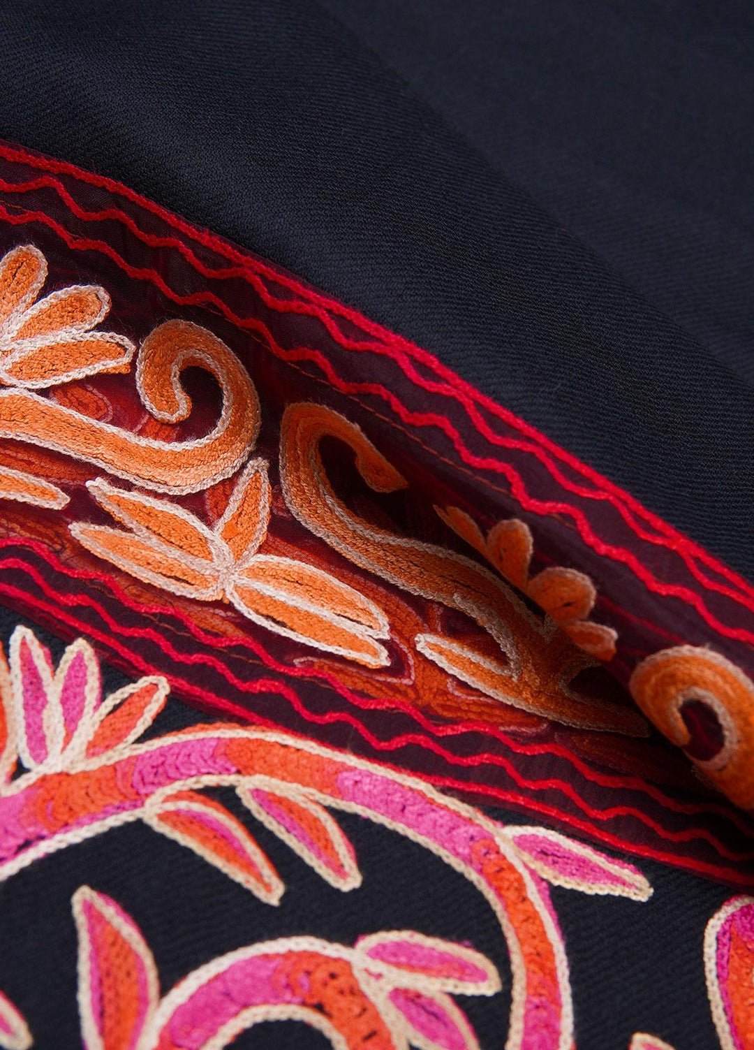 Sanaulla Exclusive Range  Pashmina  Shawls SU22PS-2 AKP-637-Black-3 - Pashmina Shawls