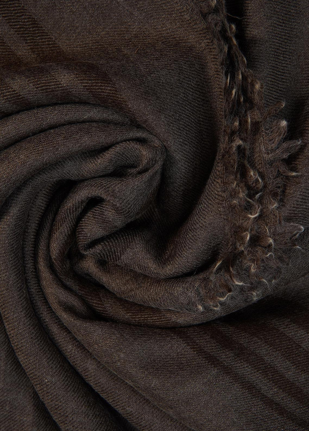 Sanaulla Exclusive Range  Pashmina  Shawls SU22PS-3 Mir-14 Dark Brown - Pashmina Shawls