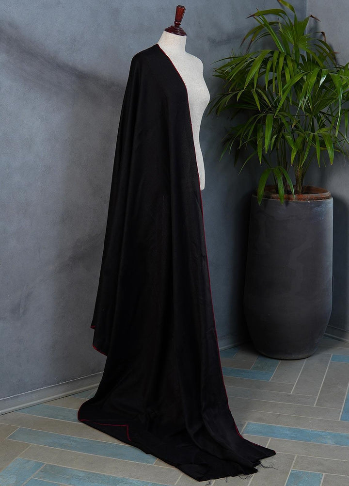 Sanaulla Exclusive Range  Pashmina  Shawls SU22PS-3 Mir-02 Black - Pashmina Shawls