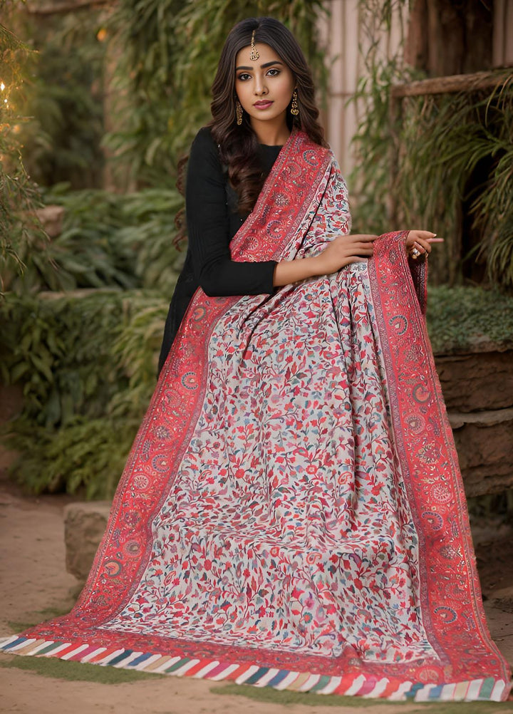 Sanaulla Exclusive Range  Pashmina  Mama D-03 Multi 05 - Women Shawls