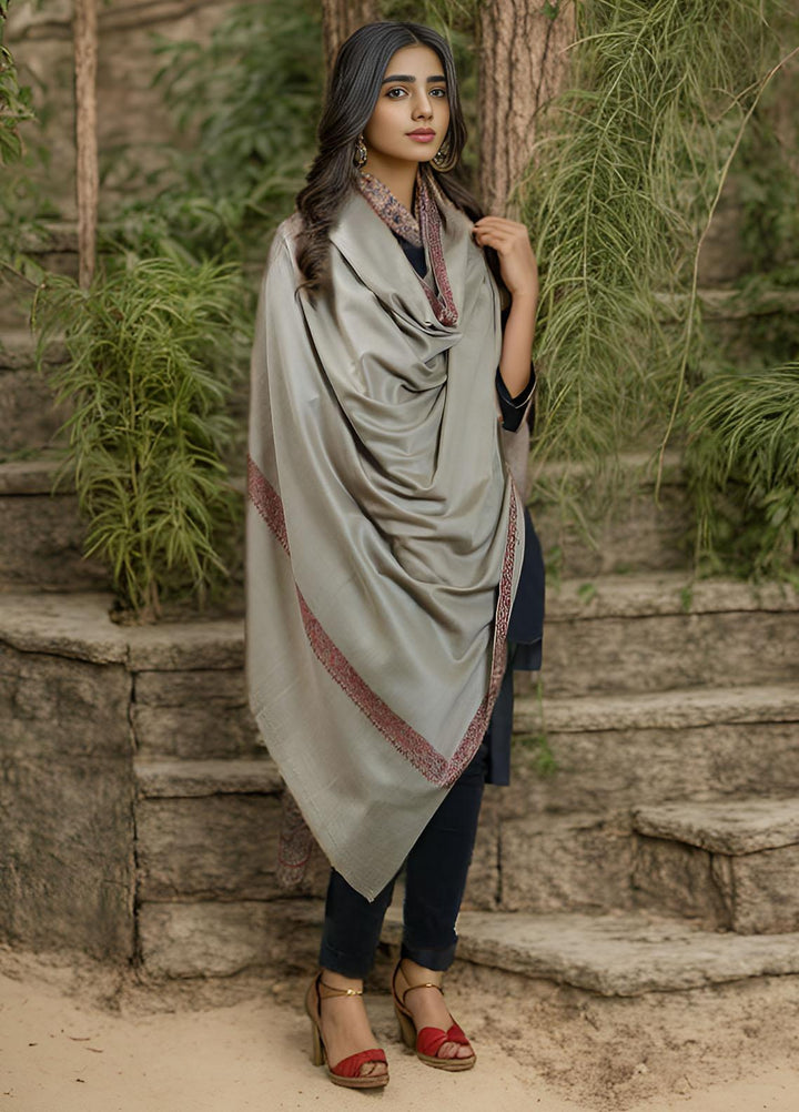 Sanaulla Exclusive Range  Pashmina  KPS 781 D-24 Brown 2 - Women Shawls