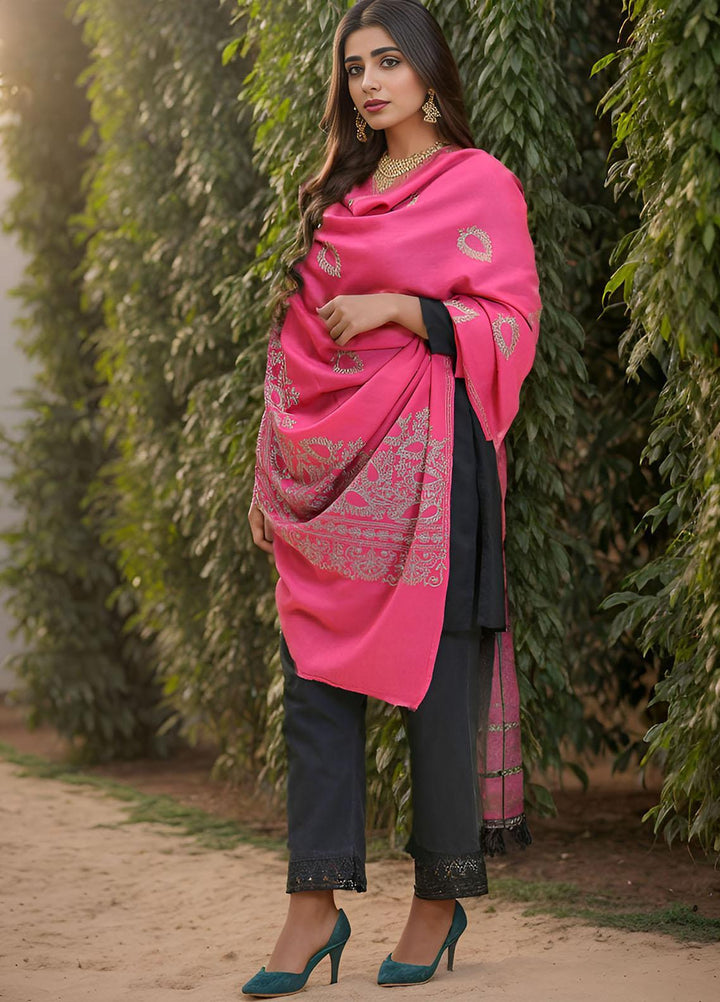 Sanaulla Exclusive Range  Pashmina  KPS 781 D-32 Brown - Women Shawls