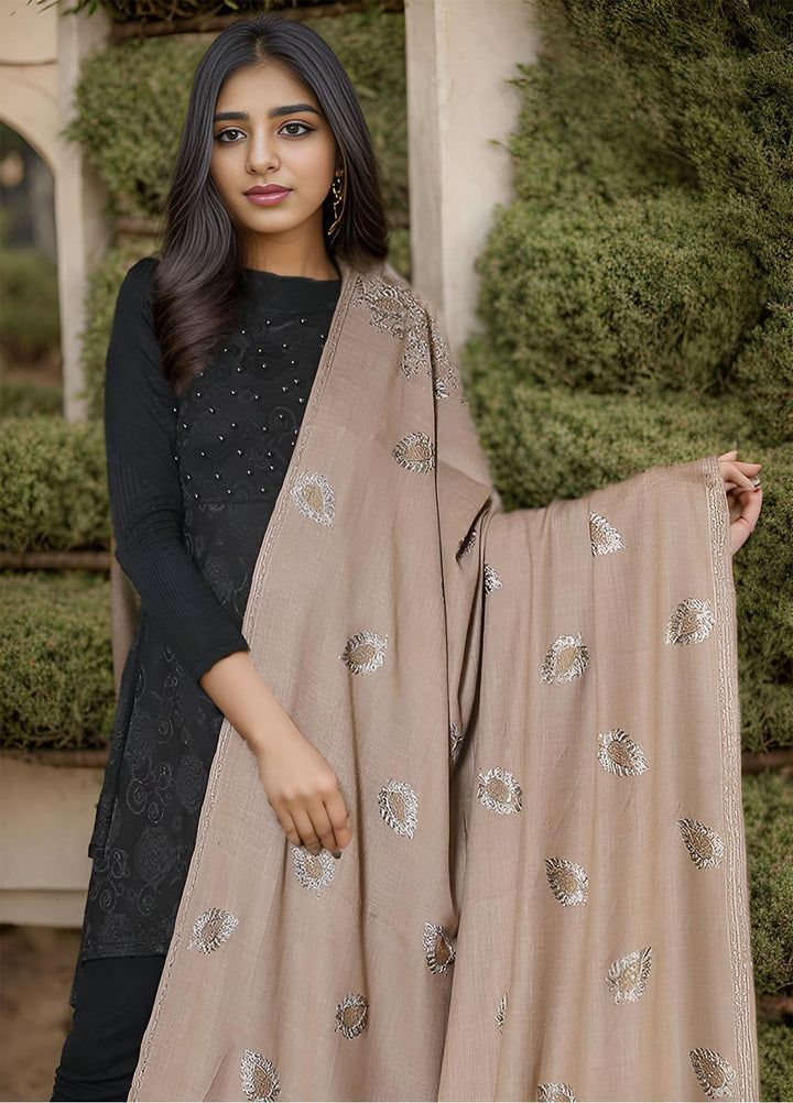 Sanaulla Exclusive Range  Pashmina  KPS 781 D-32 L Brown - Women Shawls