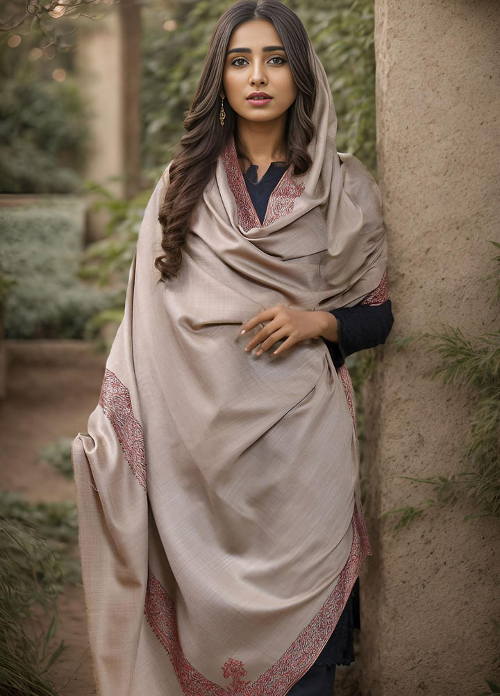 Sanaulla Exclusive Range  Pashmina  KPS 781 D-06 Brown - Women Shawls