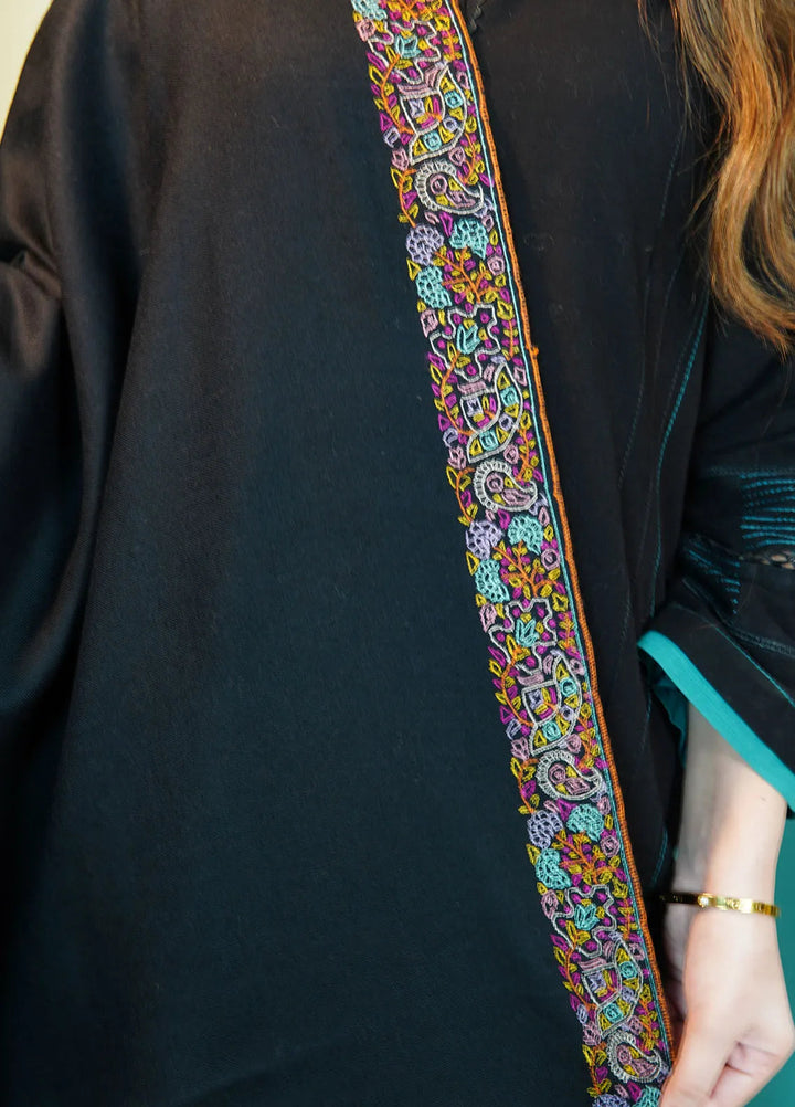 Sanaulla Exclusive Range Pashmina Shawl AKP 03 Black - Winter Collection