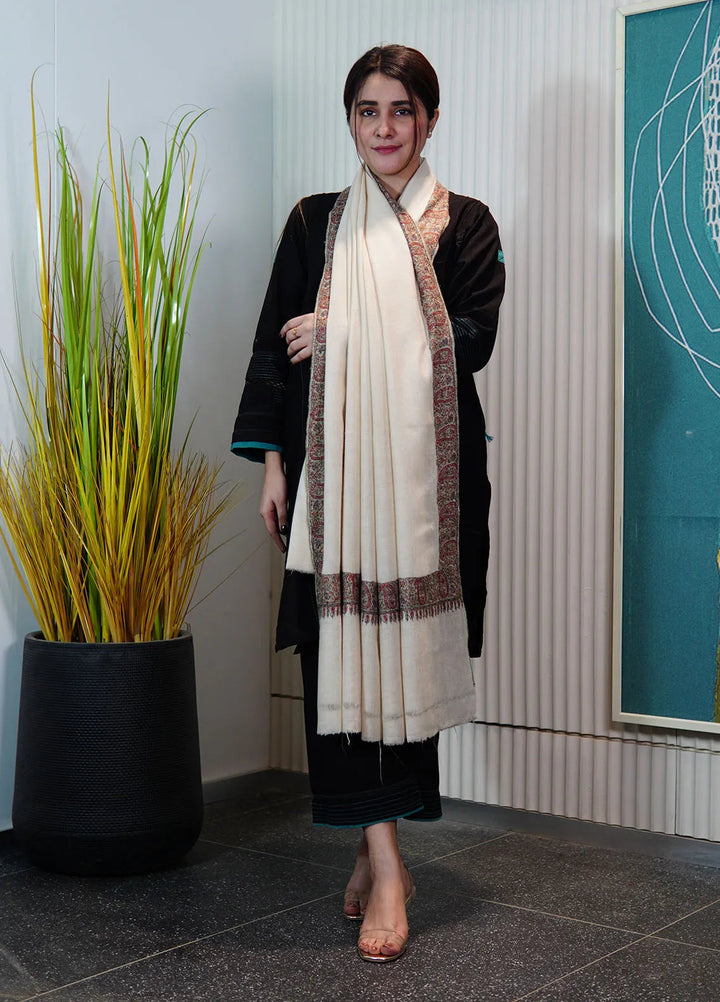 Sanaulla Exclusive Range Pashmina Shawl AKP-09 Fawn - Winter Collection