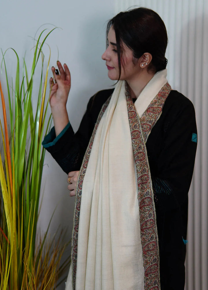 Sanaulla Exclusive Range Pashmina Shawl AKP-09 Fawn - Winter Collection