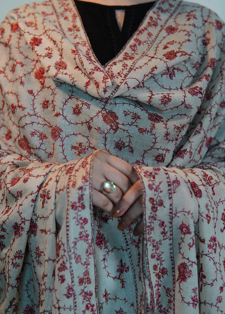 Sanaulla Exclusive Range Pashmina Shawl AKP 12 Brown - Winter Collection