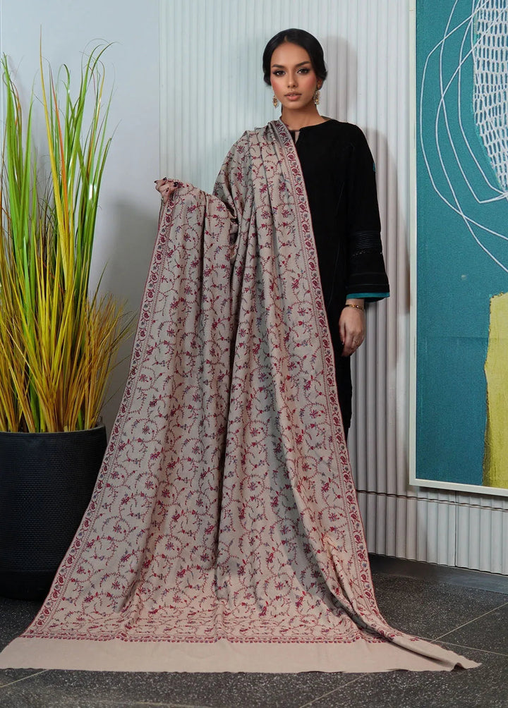 Sanaulla Exclusive Range Pashmina Shawl AKP-27 Grey - Winter Collection
