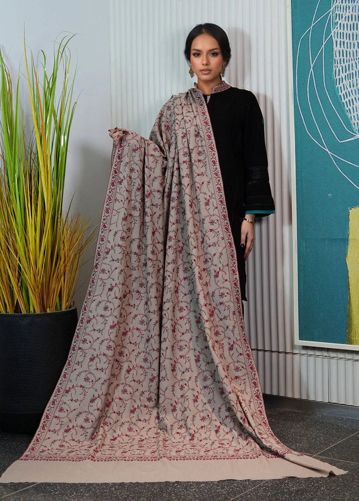 Sanaulla Exclusive Range Pashmina Shawl AKP-27 Grey - Winter Collection