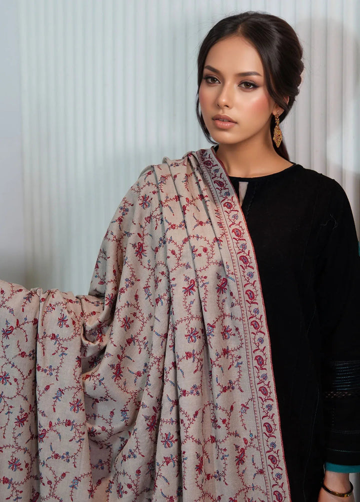 Sanaulla Exclusive Range Pashmina Shawl AKP-27 Grey - Winter Collection