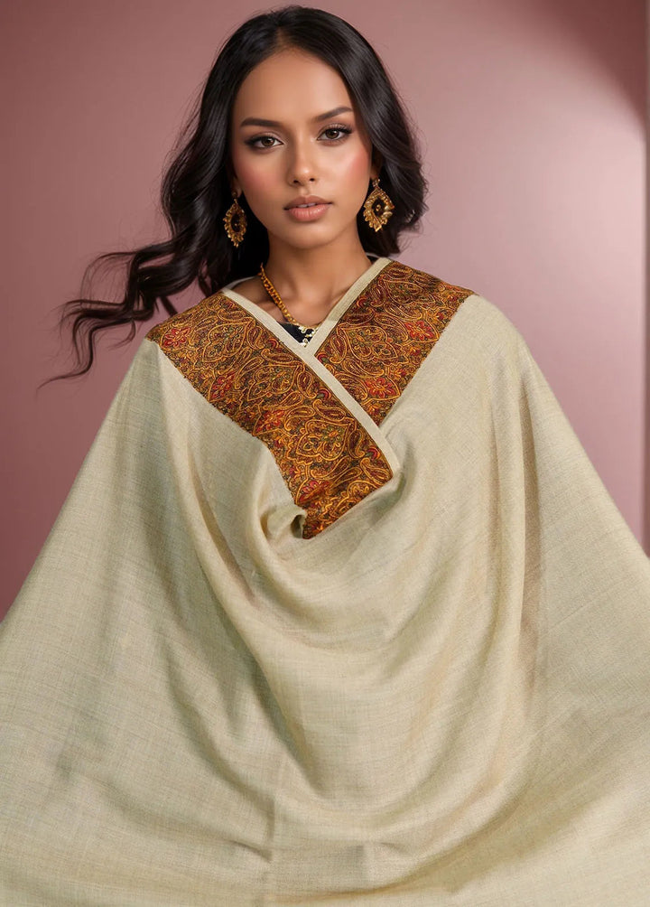 Sanaulla Exclusive Range Pashmina Shawl D-10 Brown - Winter Collection