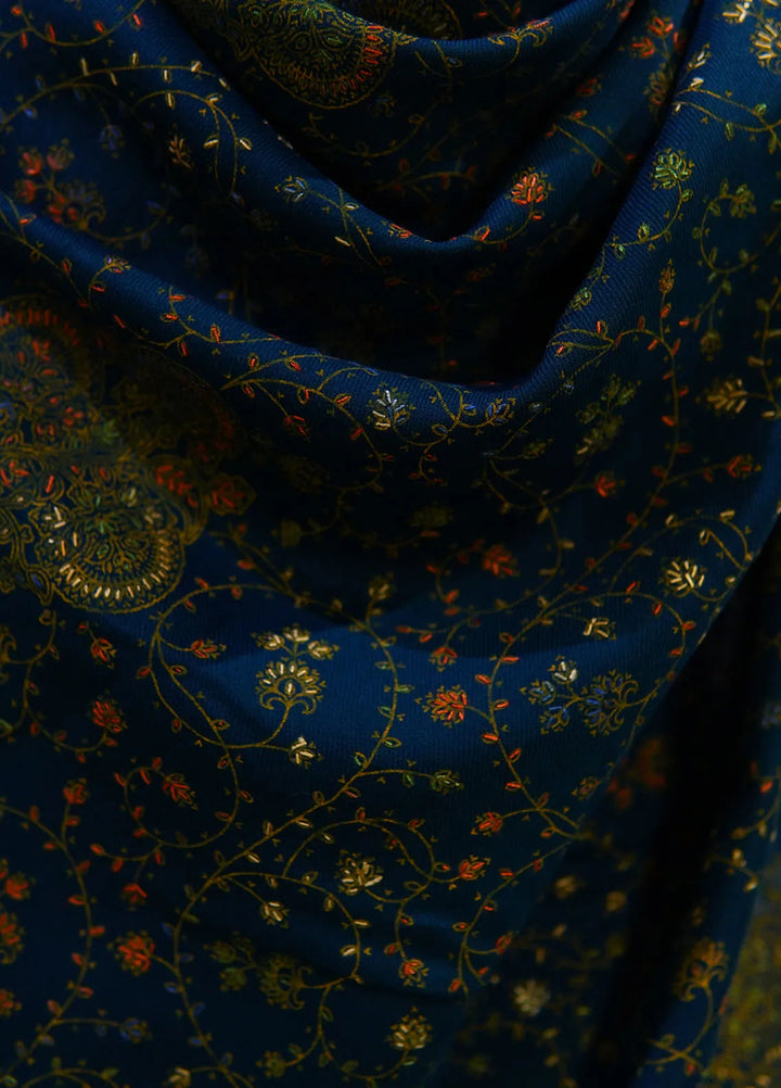 Sanaulla Exclusive Range Pashmina Shawl D-16 Bottle Green 1 - Winter Collection