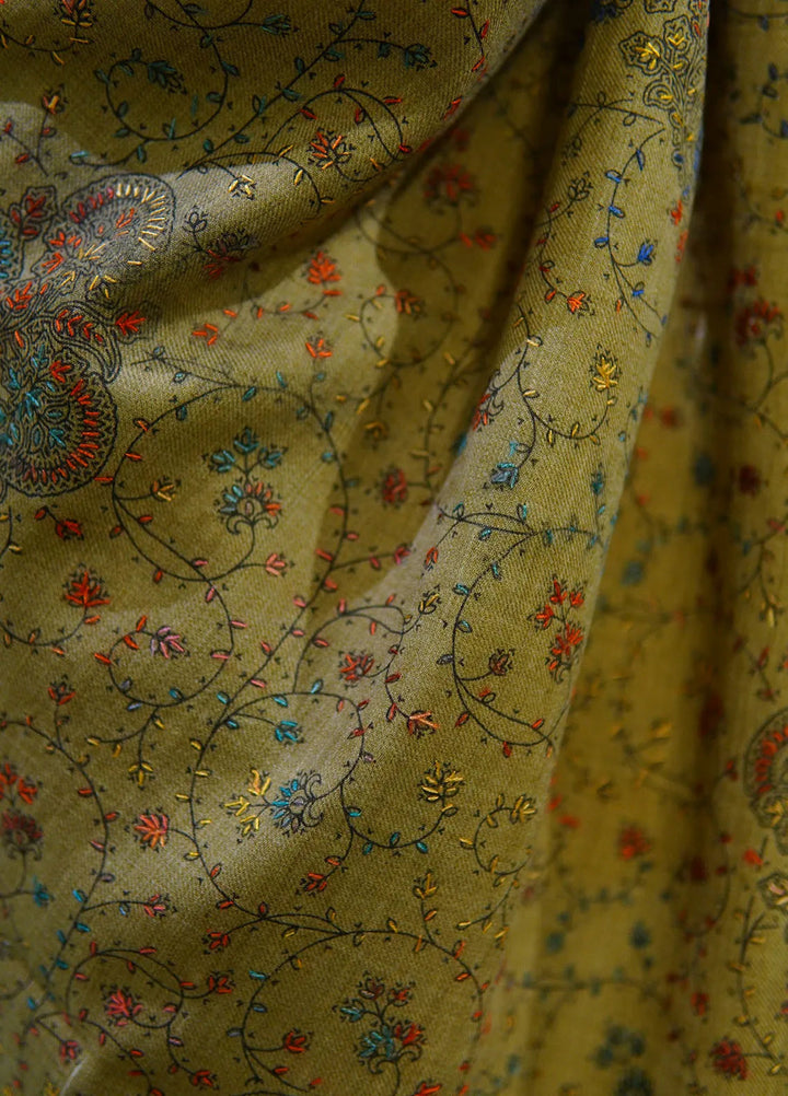 Sanaulla Exclusive Range Pashmina Shawl D-16 Brown 1 - Winter Collection