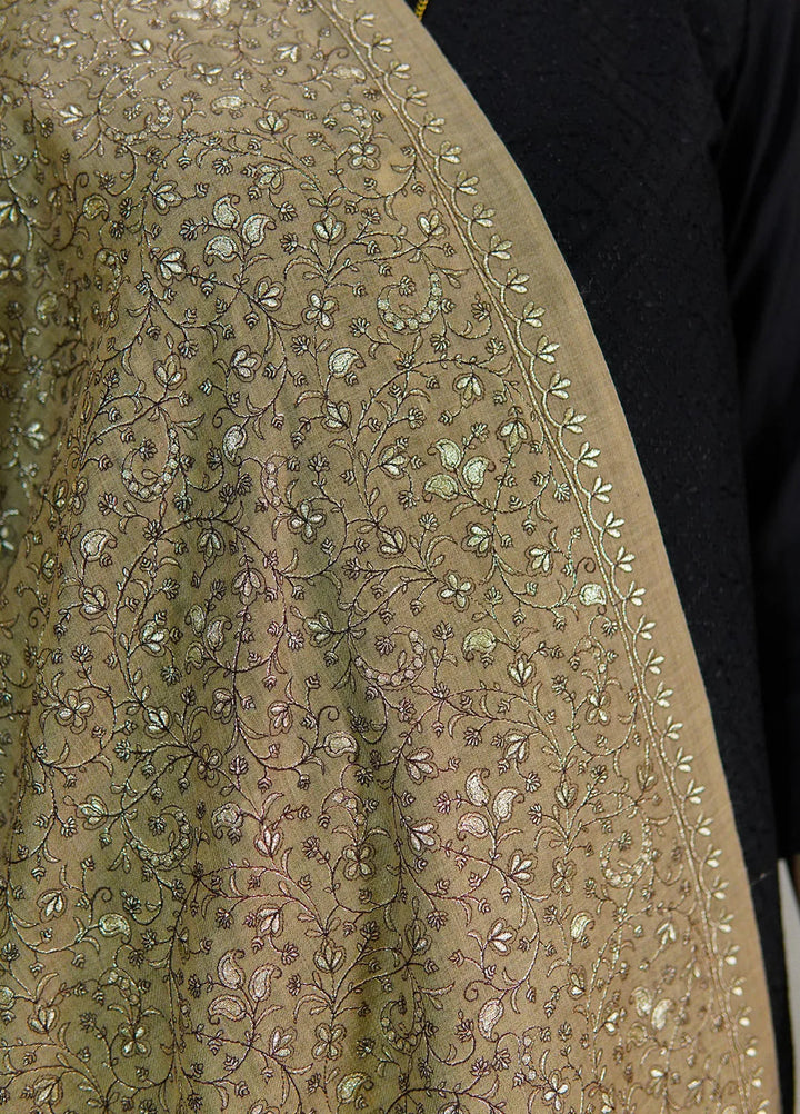 Sanaulla Exclusive Range Pashmina Shawl D-16 Brown - Winter Collection