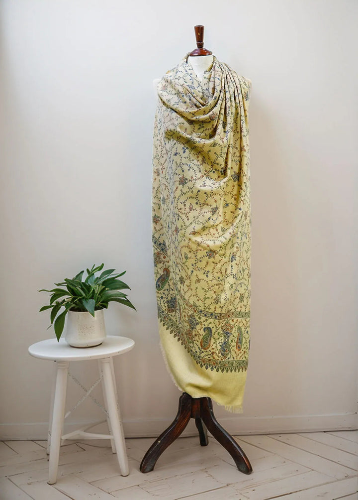 Sanaulla Exclusive Range Pashmina Shawl D-16 Light Brown 3 - Winter Collection