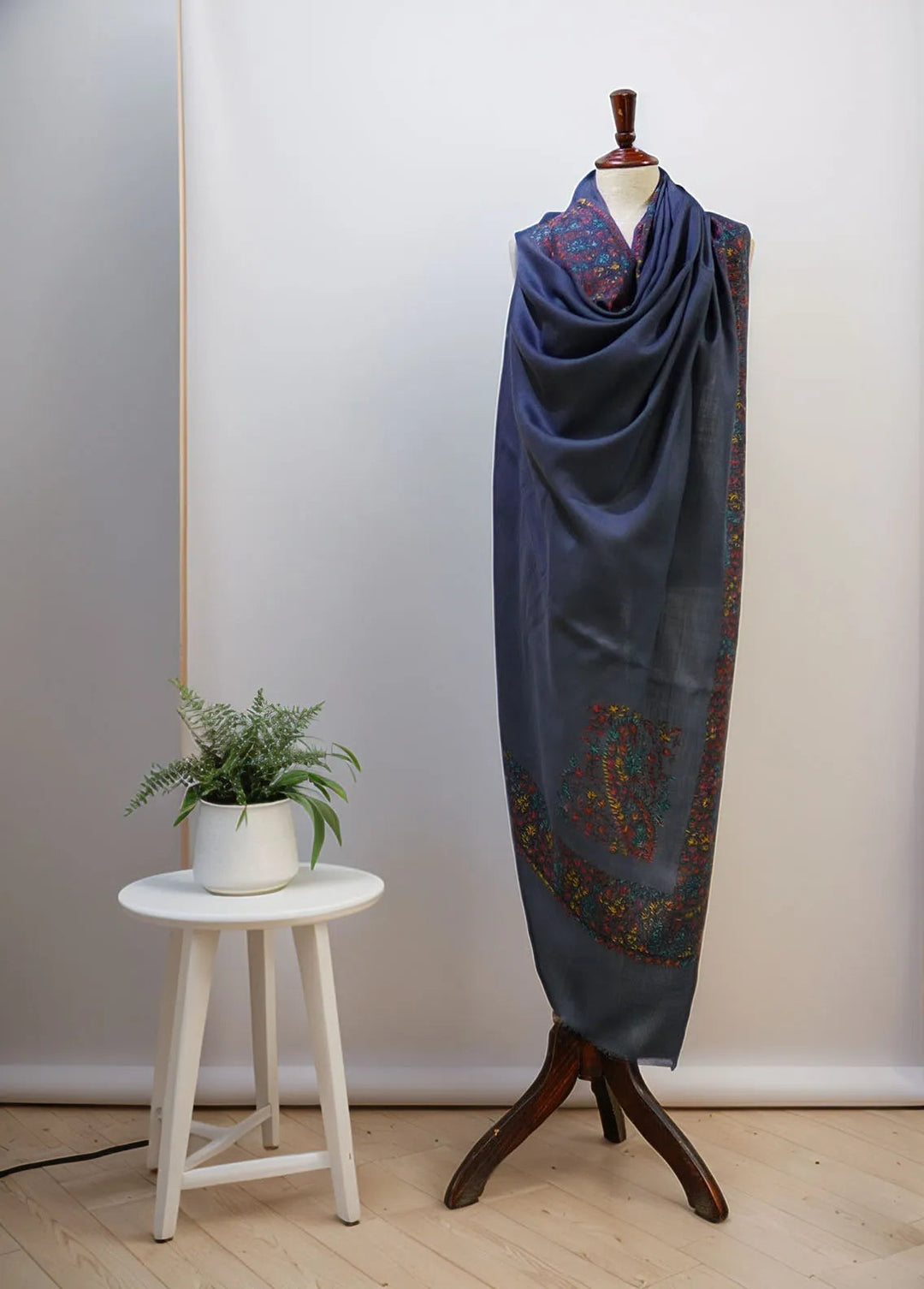 Sanaulla Exclusive Range Pashmina Shawl D-17 Grey - Winter Collection