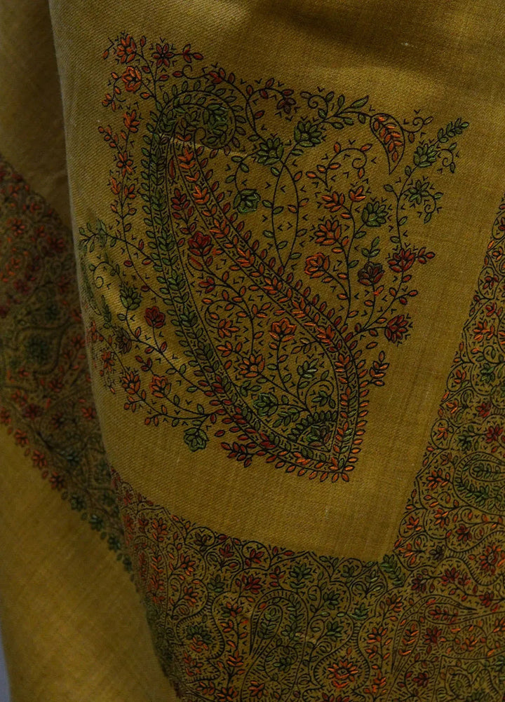 Sanaulla Exclusive Range Pashmina Shawl D-17 Light Brown 3 - Winter Collection