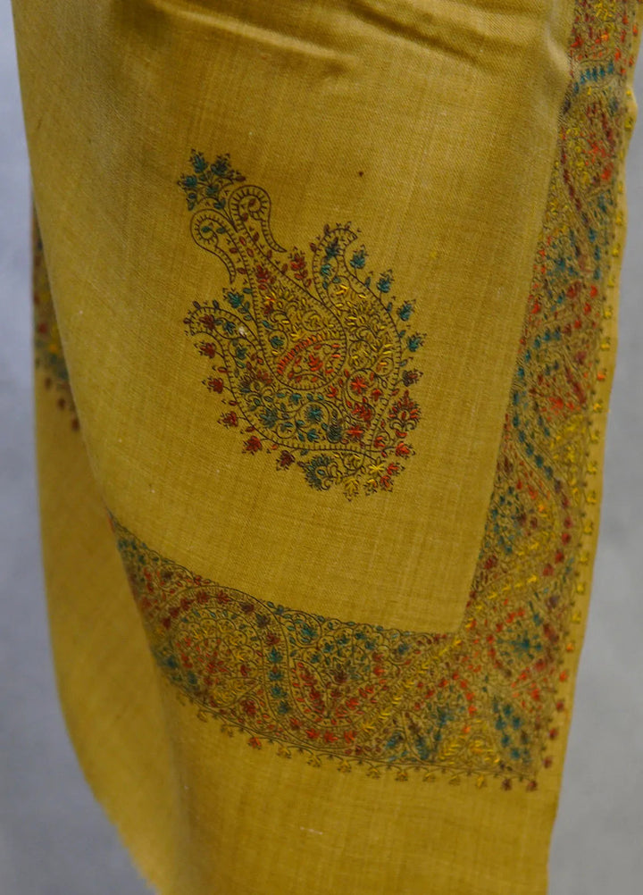 Sanaulla Exclusive Range Pashmina Shawl D-17 Light Brown 4 - Winter Collection