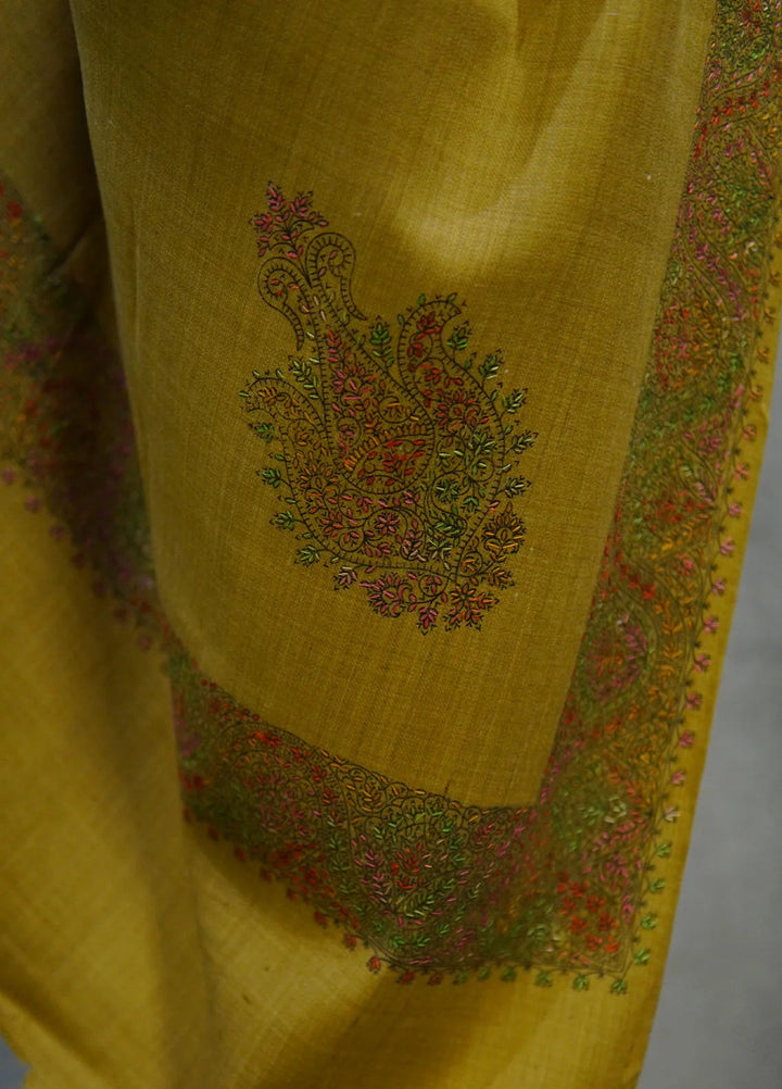 Sanaulla Exclusive Range Pashmina Shawl D-17 Light Brown 5 - Winter Collection