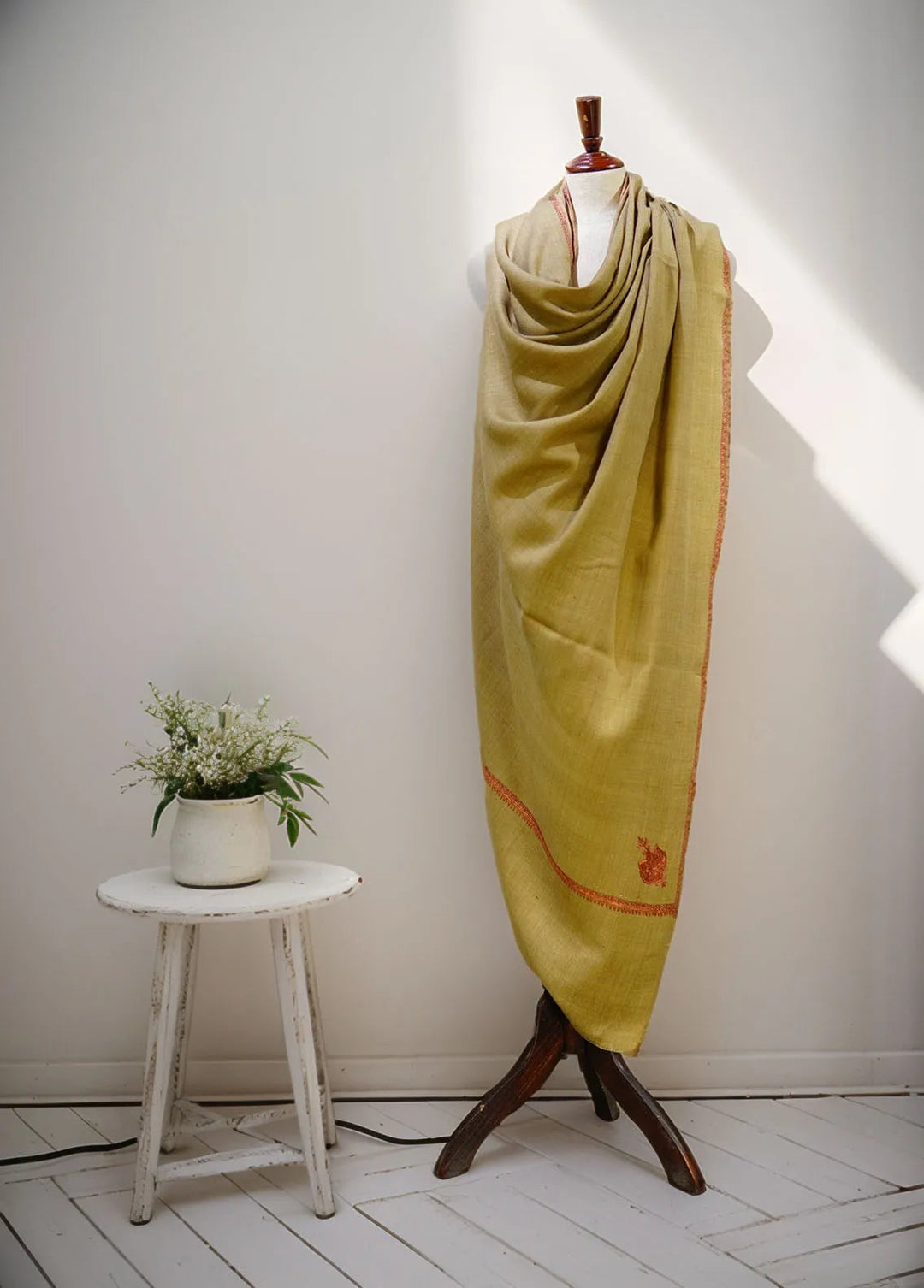 Sanaulla Exclusive Range Pashmina Shawl D-18 Dark Brown 9 - Winter Collection