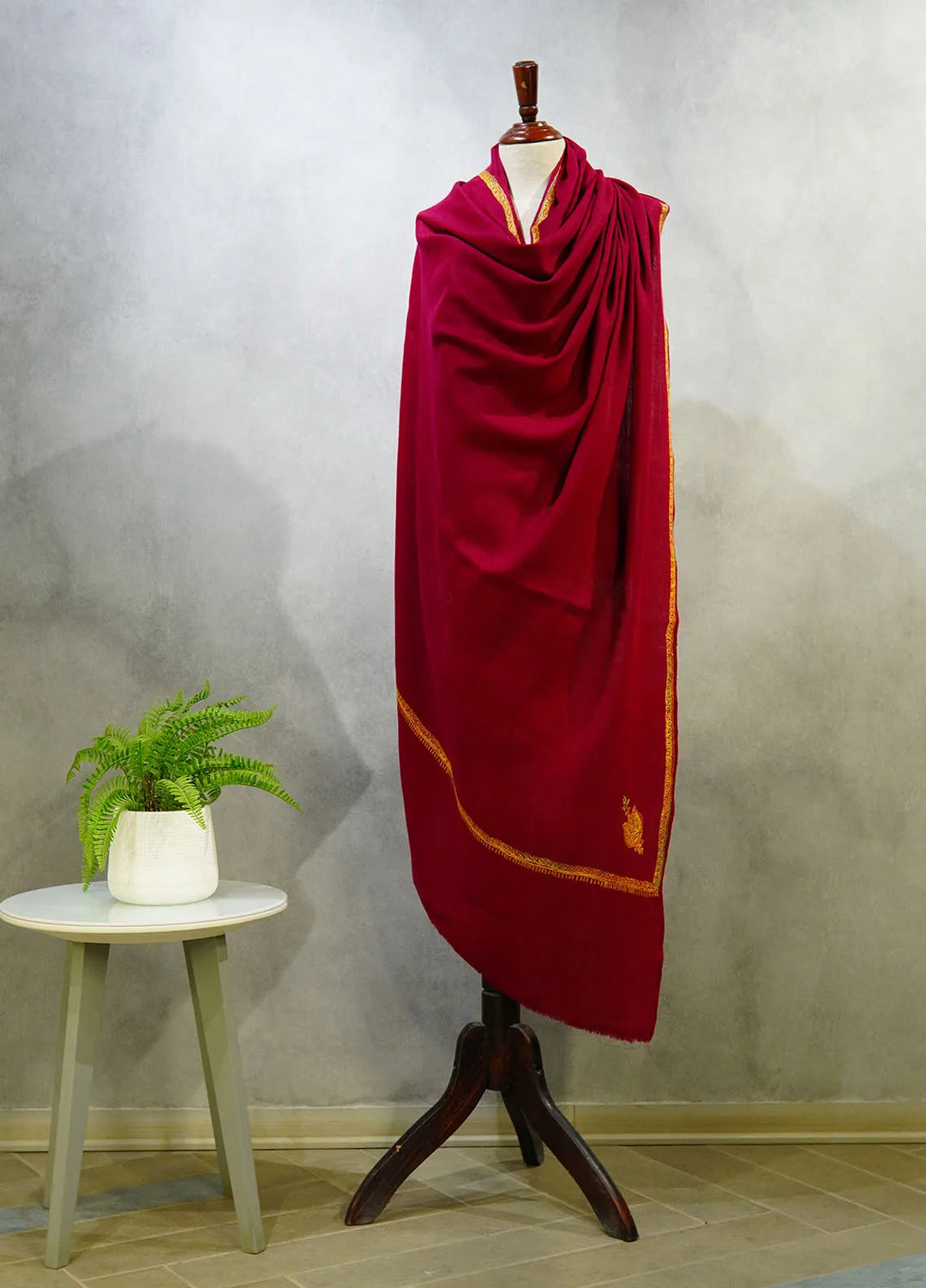 Sanaulla Exclusive Range Pashmina Shawl D-18 Purple 2 - Winter Collection