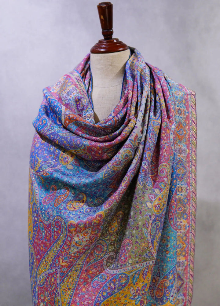 Sanaulla Exclusive Range Pashmina Shawl D-21 Multi 1 - Winter Collection