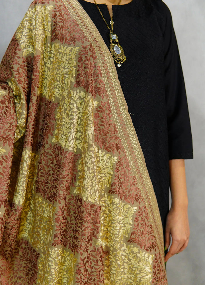 Sanaulla Exclusive Range Pashmina Shawl D-26 Brownn - Winter Collection