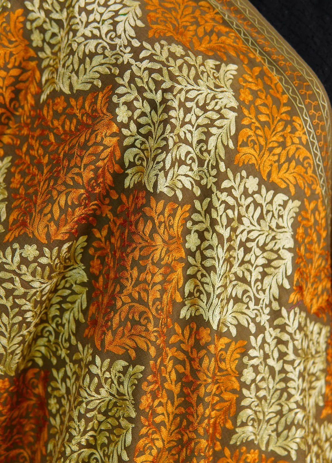 Sanaulla Exclusive Range Pashmina Shawl D-26 Dark Brown 1 - Winter Collection