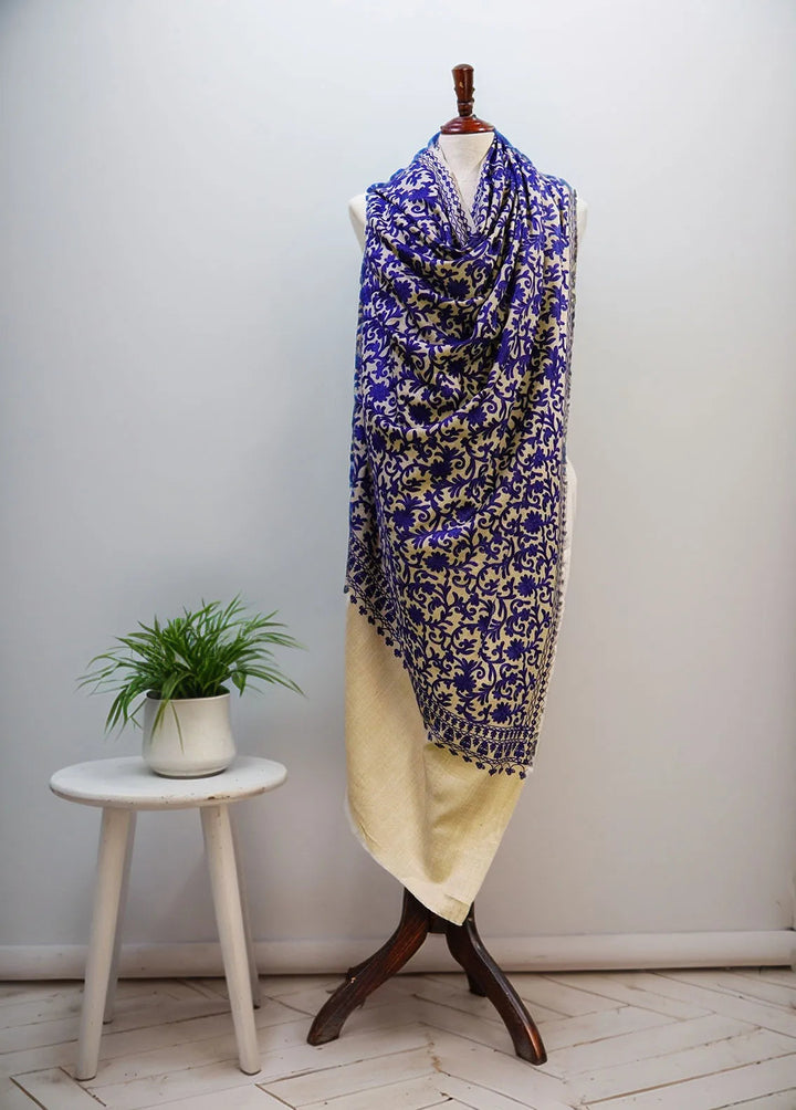 Sanaulla Exclusive Range Pashmina Shawl D-37 Brown 2 - Winter Collection