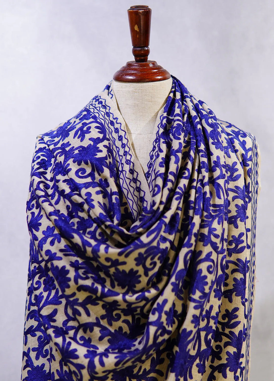 Sanaulla Exclusive Range Pashmina Shawl D-37 Brown 2 - Winter Collection