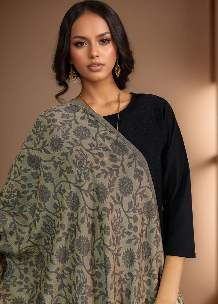 Sanaulla Exclusive Range Pashmina Shawl D-38 Brown - Winter Collection