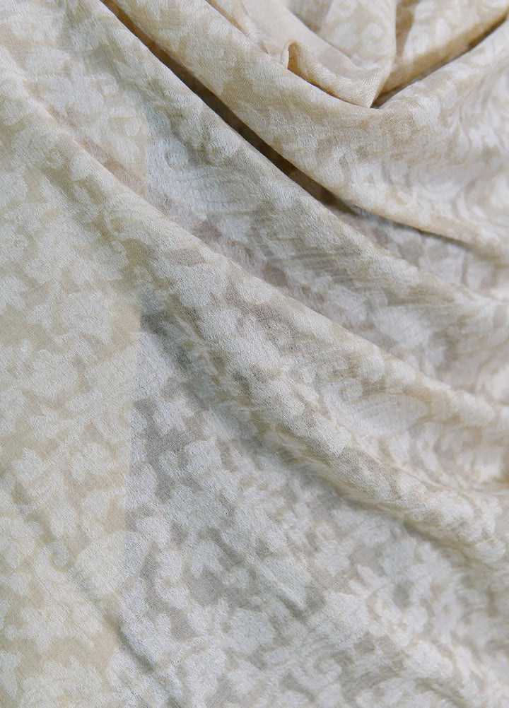 Sanaulla Exclusive Range Pashmina Shawl D-38 Fawn - Winter Collection