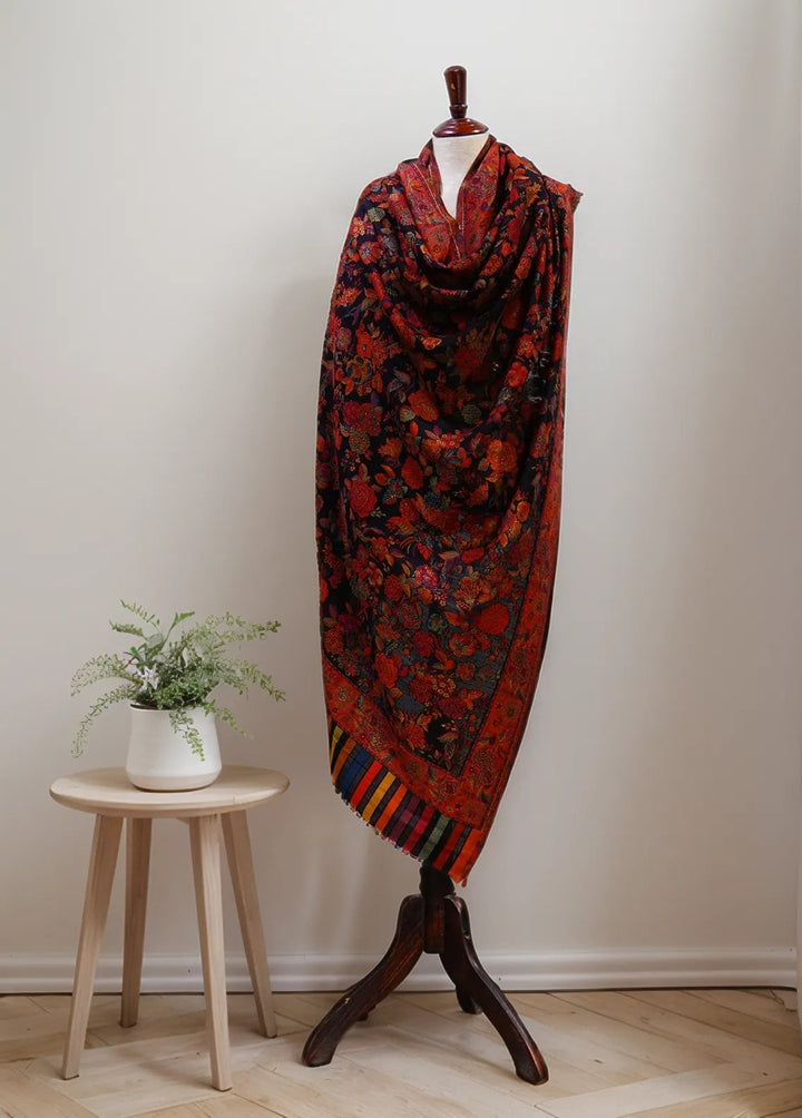 Sanaulla Exclusive Range Pashmina Shawl D-4 Multi 1 - Winter Collection