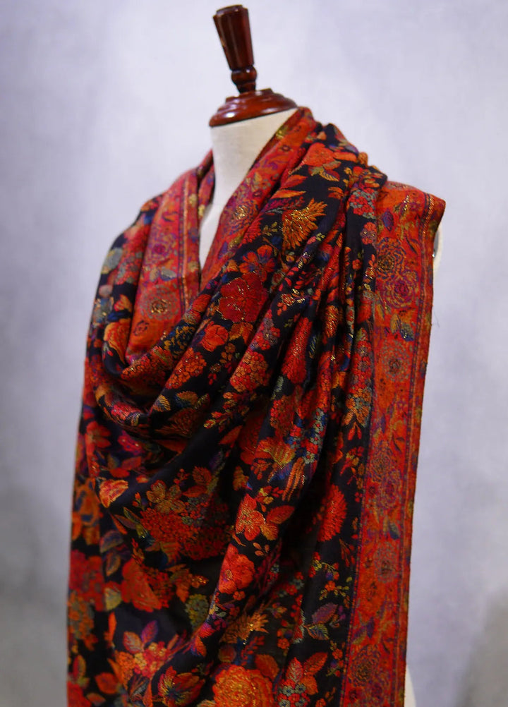 Sanaulla Exclusive Range Pashmina Shawl D-4 Multi 1 - Winter Collection